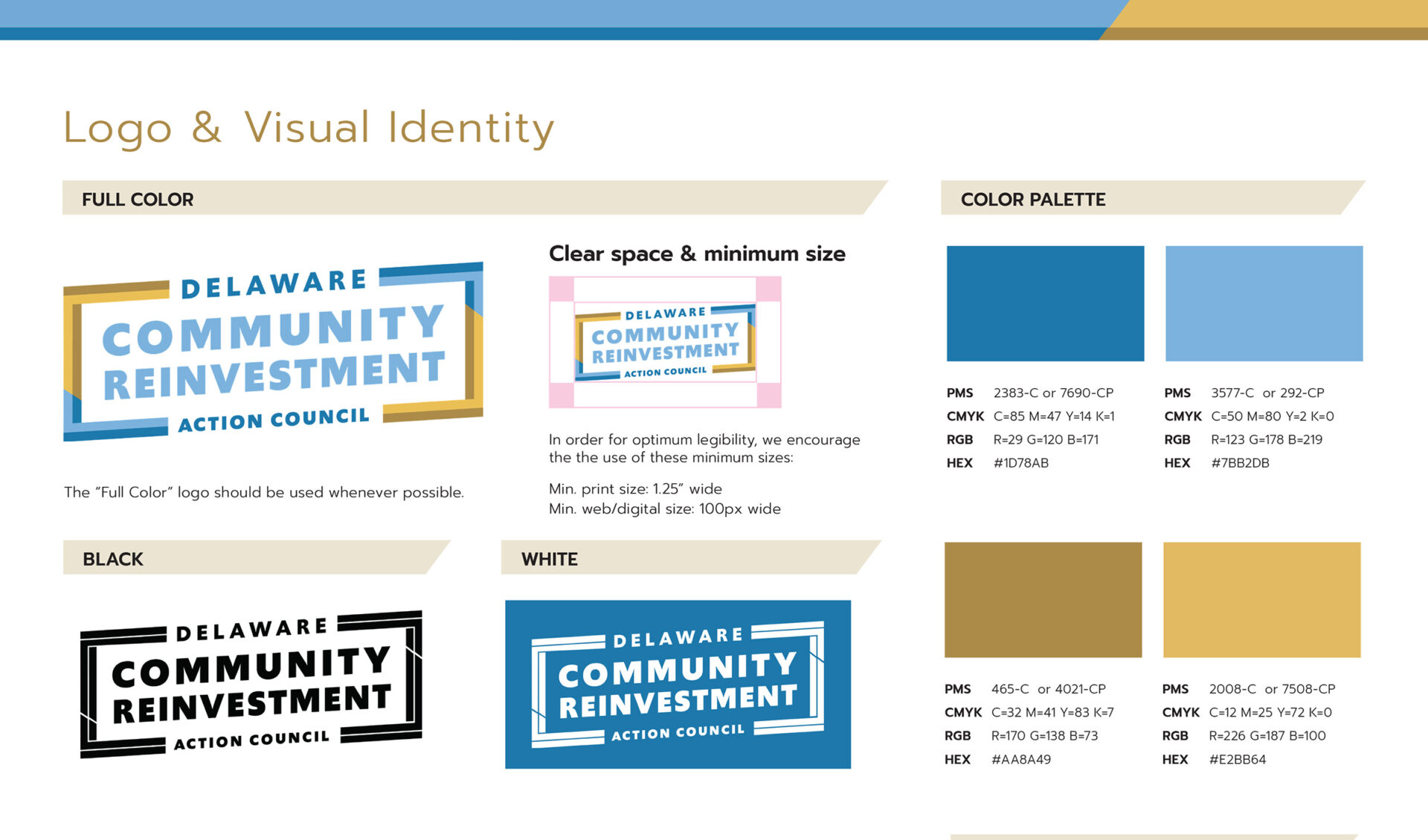 DCRAC Brand guidelines portfolio images 2 - logo and visual identity