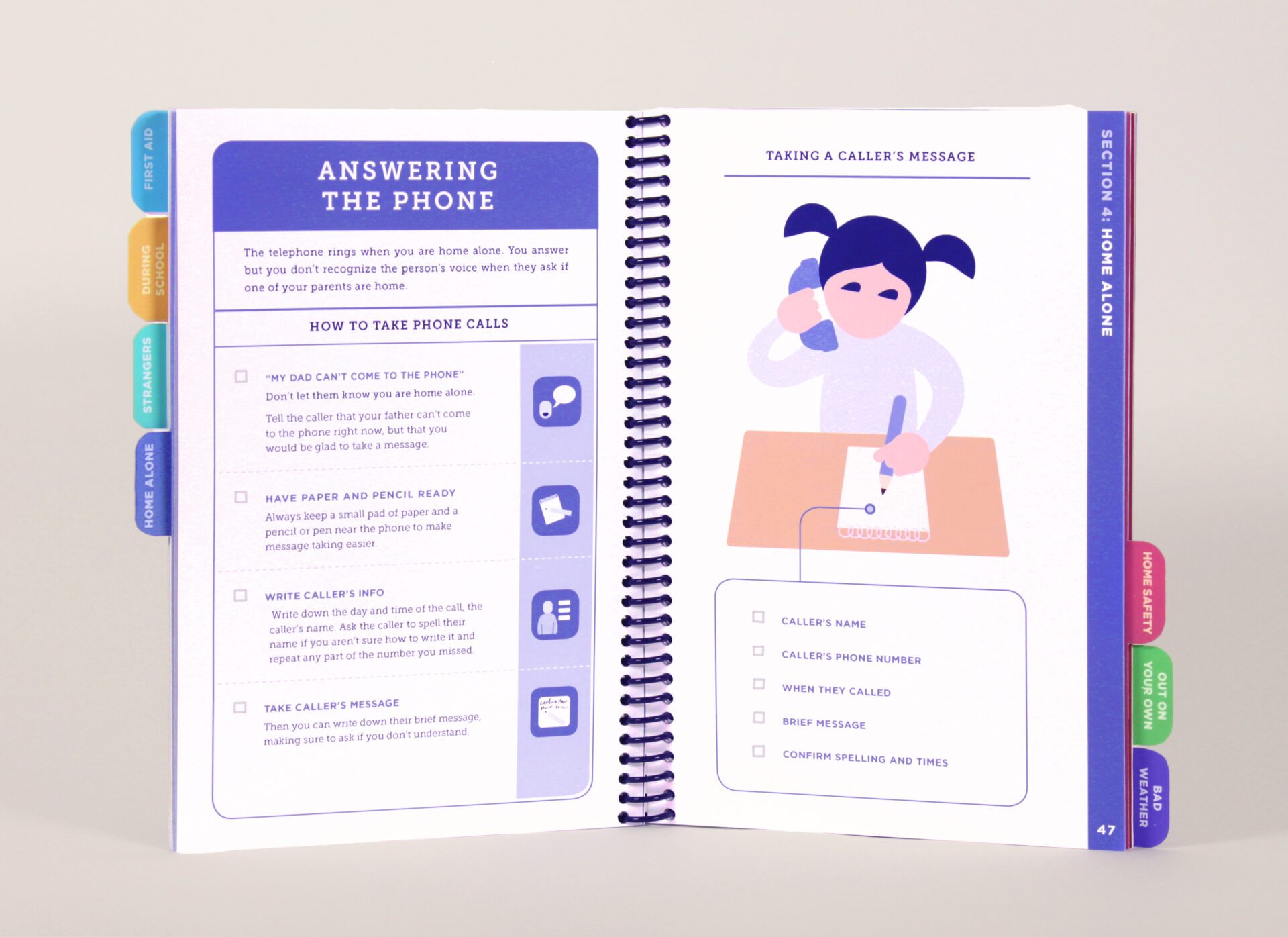 What Would You Do Children's Guidebook - Section 4: Home Alone spread 3