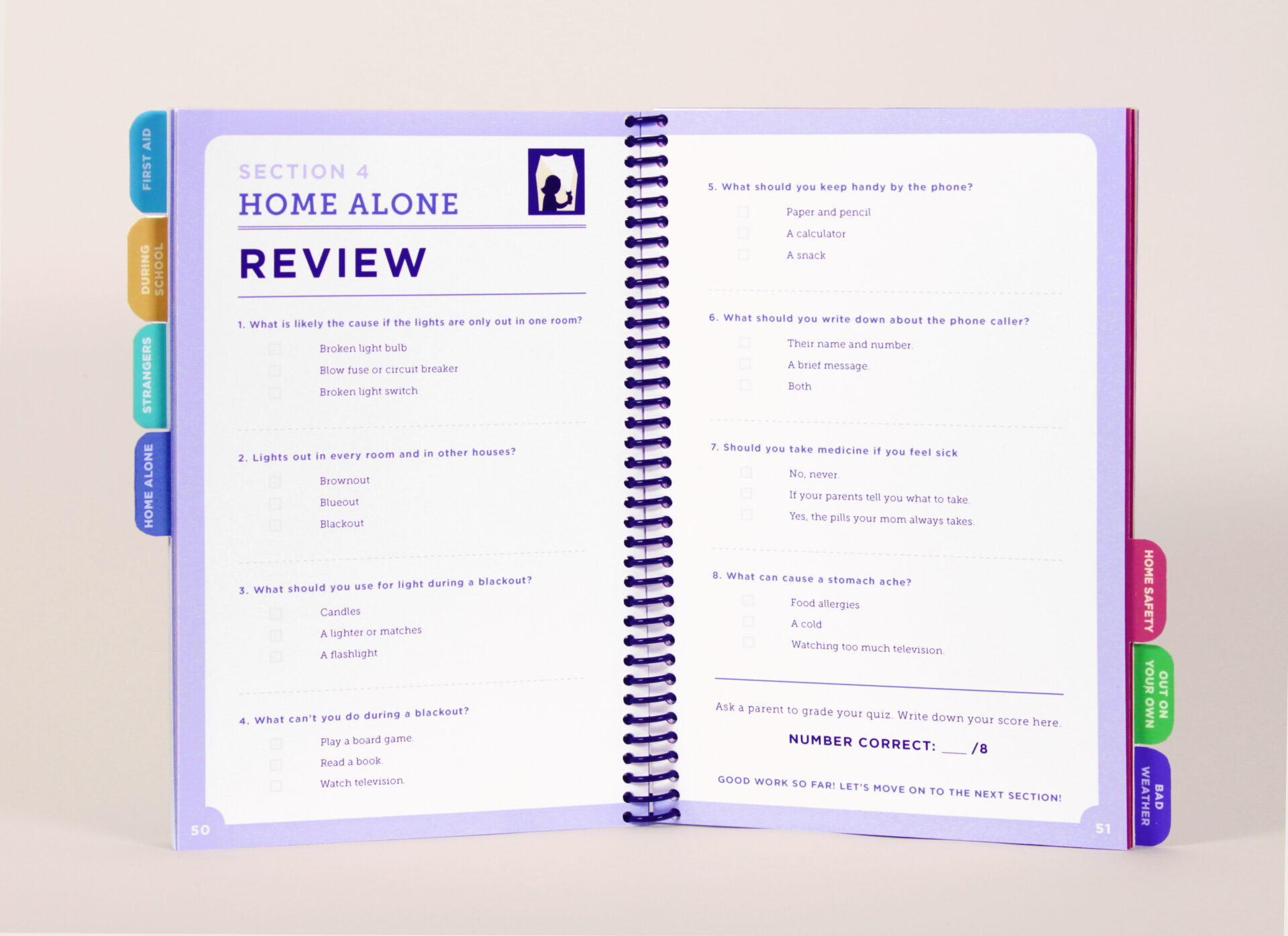 What Would You Do Children's Guidebook - Section 4: Home Alone spread 5 review