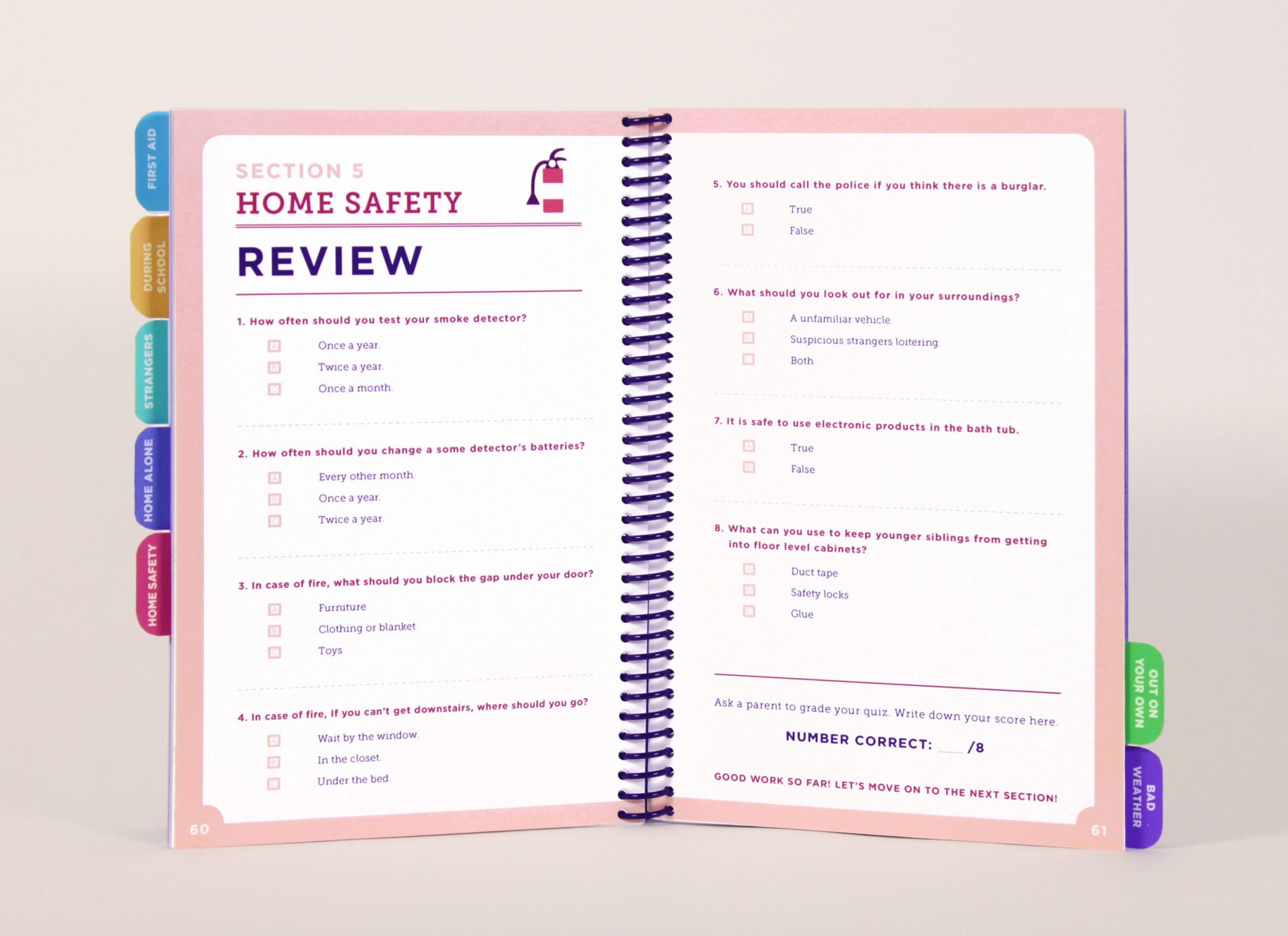 What Would You Do Children's Guidebook - Section 5: Home Safety spread 4 review