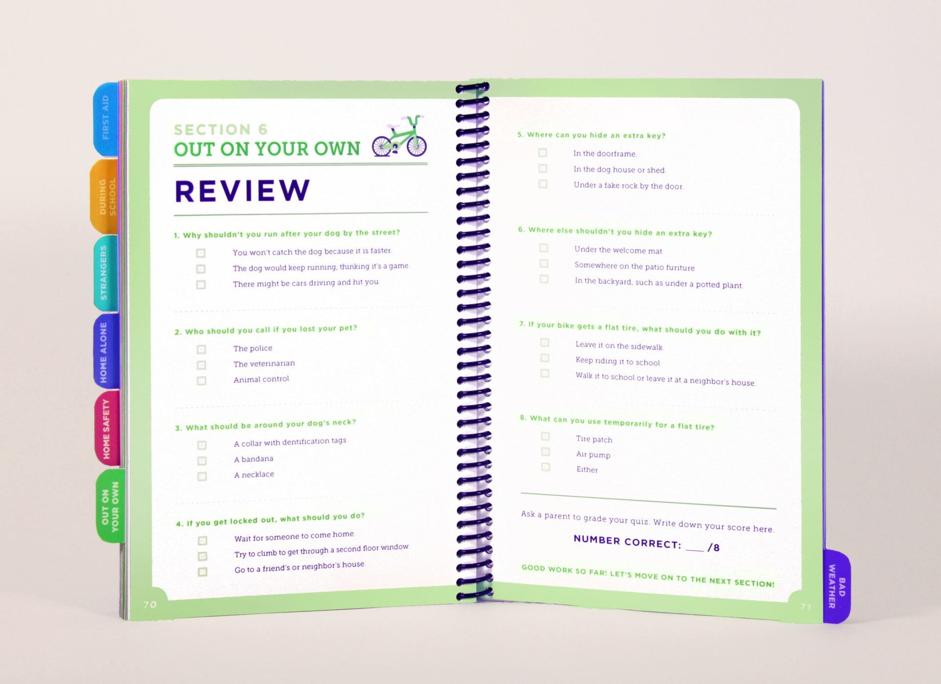 What Would You Do Children's Guidebook - Section 6: Out on Your Own spread 4 review
