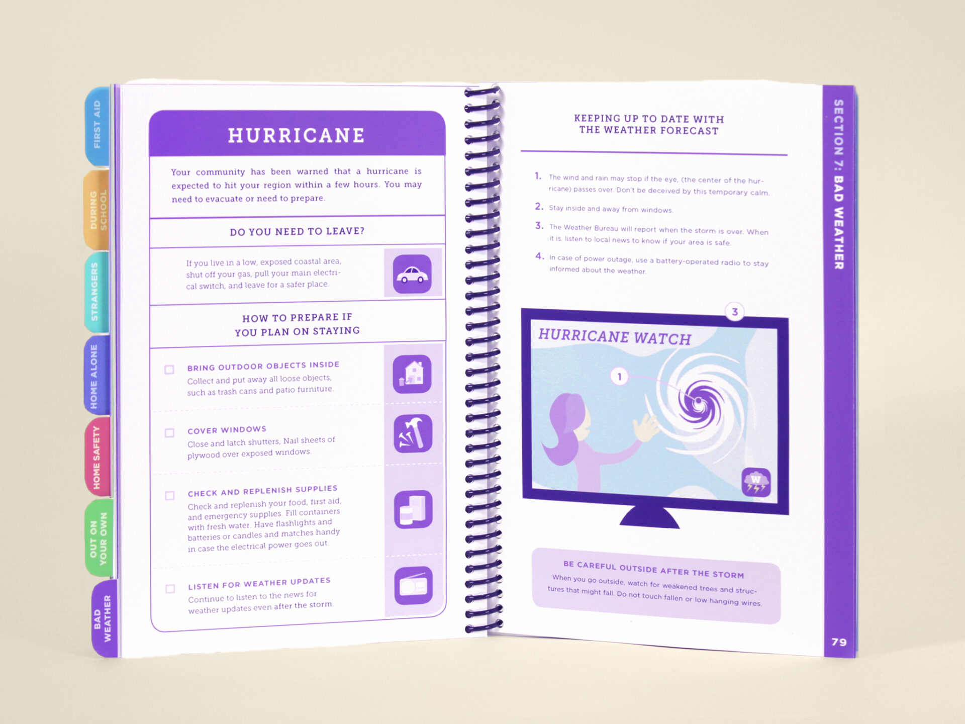 What Would You Do Children's Guidebook - Section 7: Bad Weather spread 3