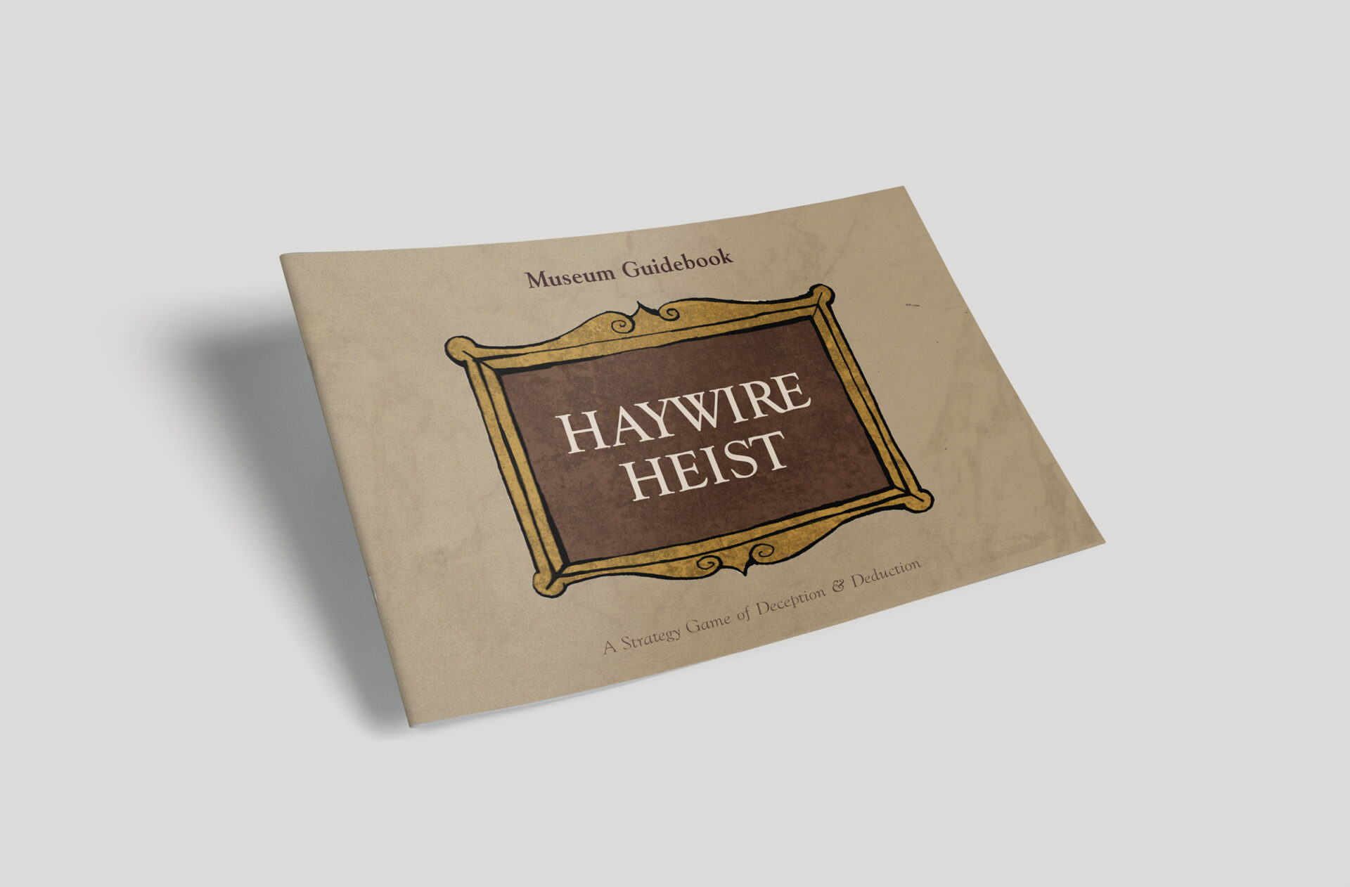 Haywire Heist boardgame museum guide instrustion booklet cover